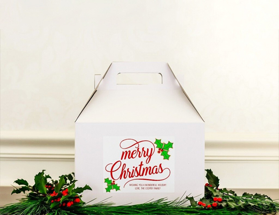 Custom Christmas Gable Boxes Free Design | Custom Christmas Gable Boxes Free Shipping |  Custom Christmas Gable Boxes Bulk Quantity | Custom Christmas Gable Boxes No Minimum