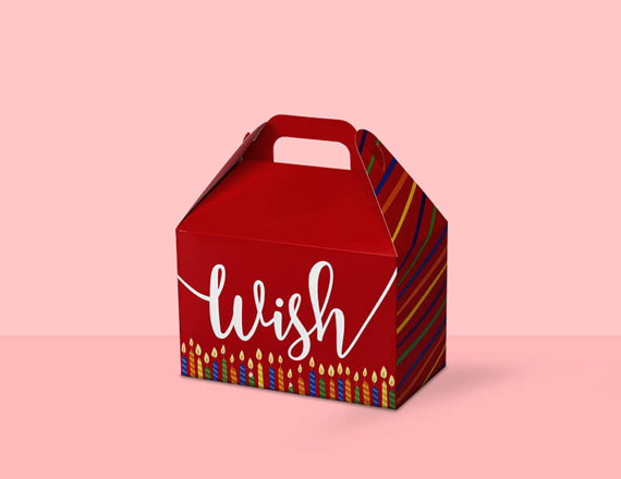 Red Gable Boxes Free Design | Red Gable Boxes Free Shipping |  Red Gable Boxes Bulk Quantity | Red Gable Boxes No Minimum